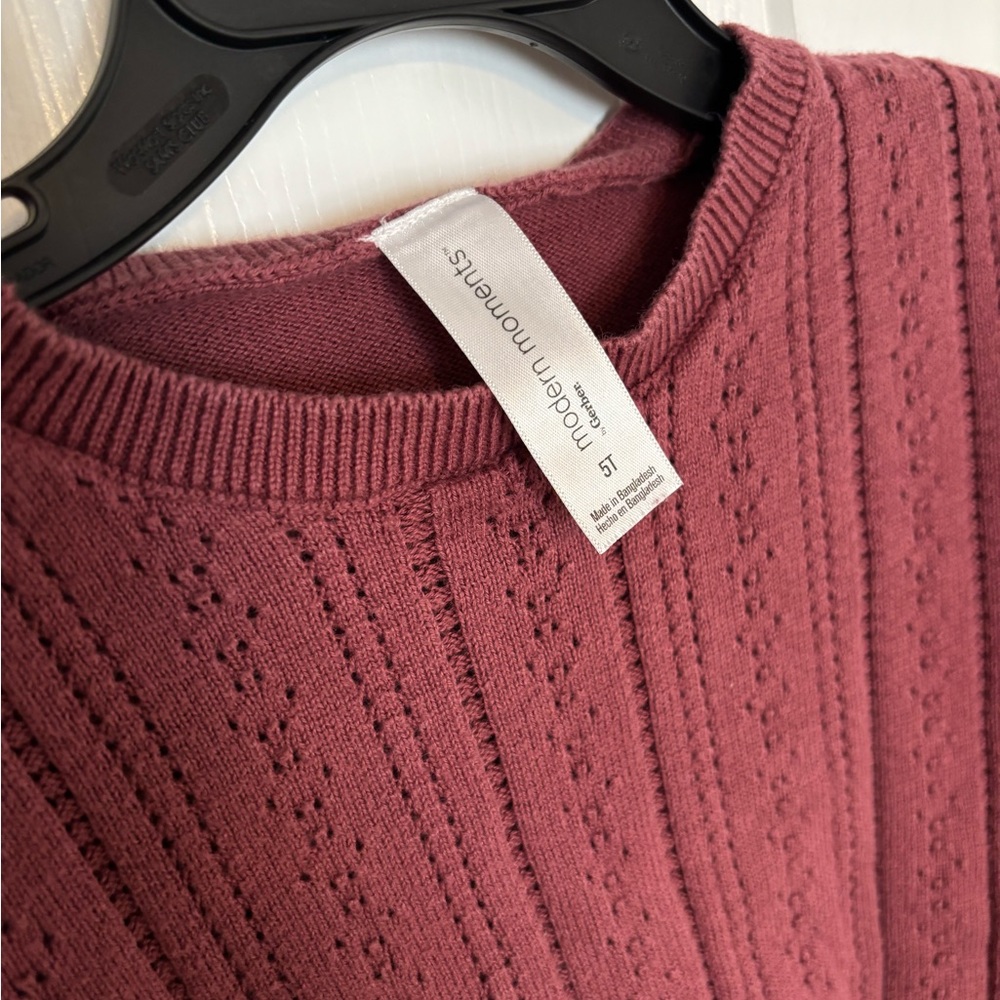Modern Moments Kids' Knit Sweater - Burgundy - Picture 2 of 3
